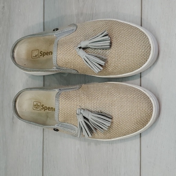 Spenco Womens Comfort Canvas Platform Loafers Slip on shoes sz 6B - Picture 4 of 11